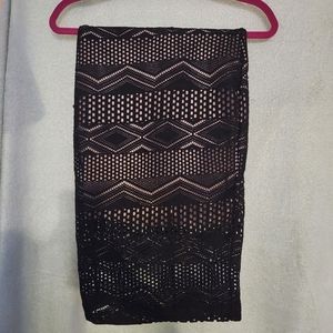 Skirt with slip knit detail